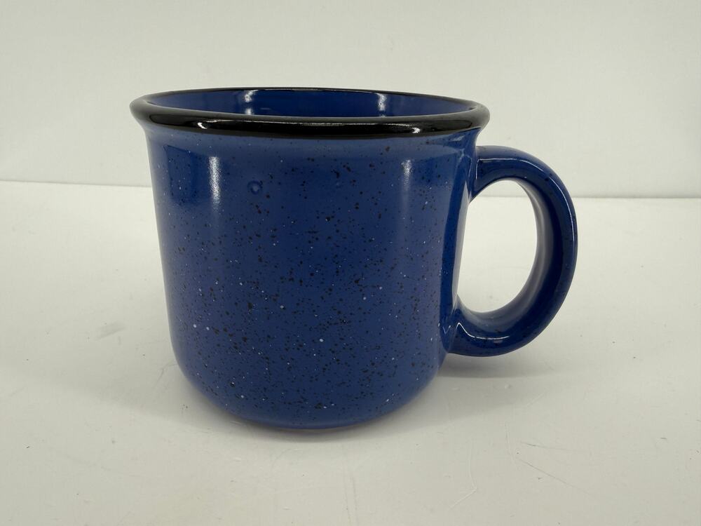 Marlboro Unlimited Blue Speckled Stoneware Coffee Mug Tobacco Advertising Promo